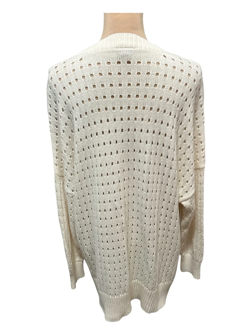 Torrid Women’s Cable Boyfriend Cardigan Sweater Button Front Ivory Plus Size 2X